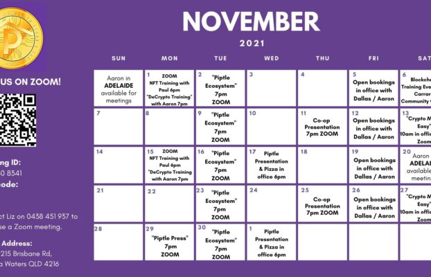 November Calendar 2021