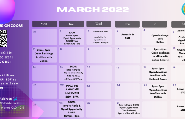 March Calendar 2022